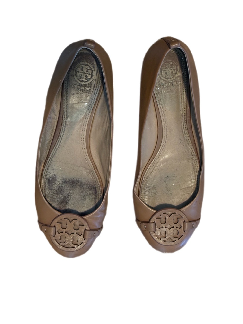 Tory Burch Gabriel Tan Leather Flats 9.5M